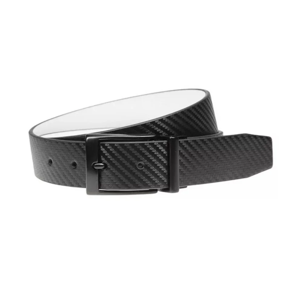 NIKE MENS LEATHER TEXTURED‎ REVERSIBLE GOLF BELT BLACK/WHITE SIZE:  40